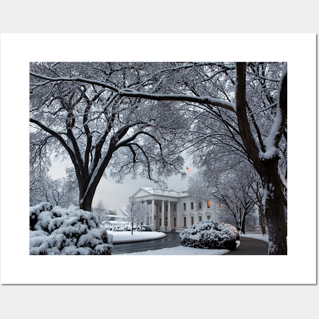 Winter Wonderland White House Wall Art by Bravuramedia